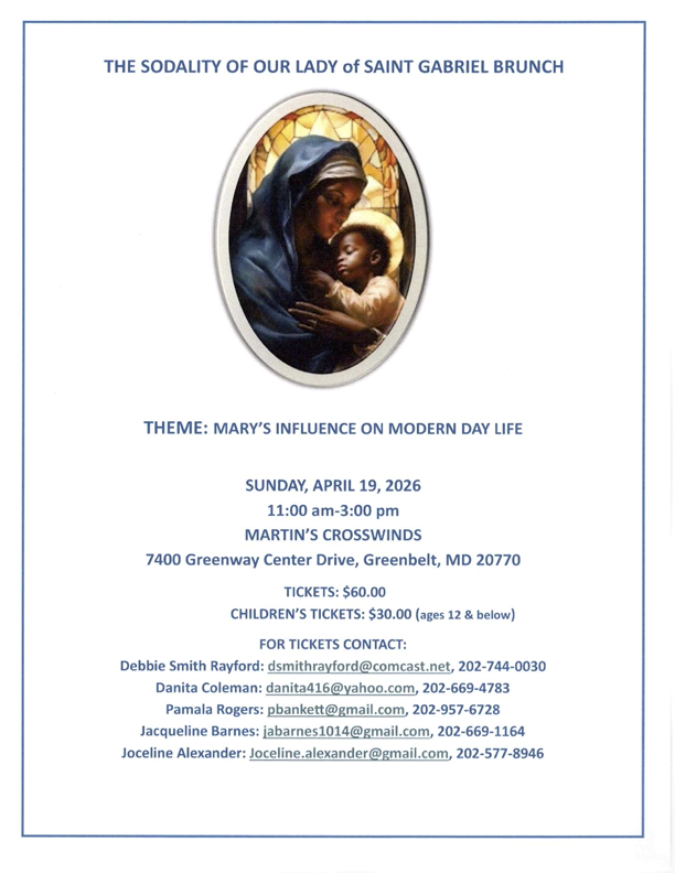 Sodality 2026 Brunch Flyer